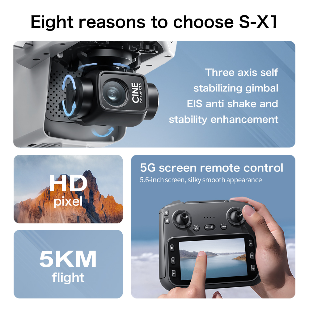 Lenovo S-X1 Drohne 8K HD Profe – Drone Kit Professional Bewertung und Preis